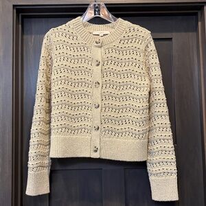 LOFT Textured Cream Cardigan